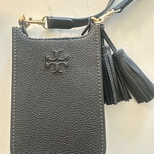 Tory Burch Black Pebbled Leather Crossbody